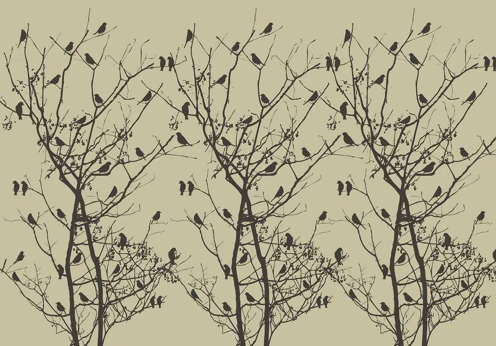 Fototapet - Păsări în copac (152,5x104 cm), în 8 de alte dimensiuni noi