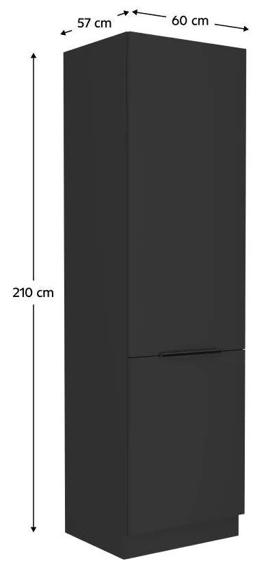 Dulap înalt de bucătărie Sobera 60 DK 210 2F (negru . 1097015