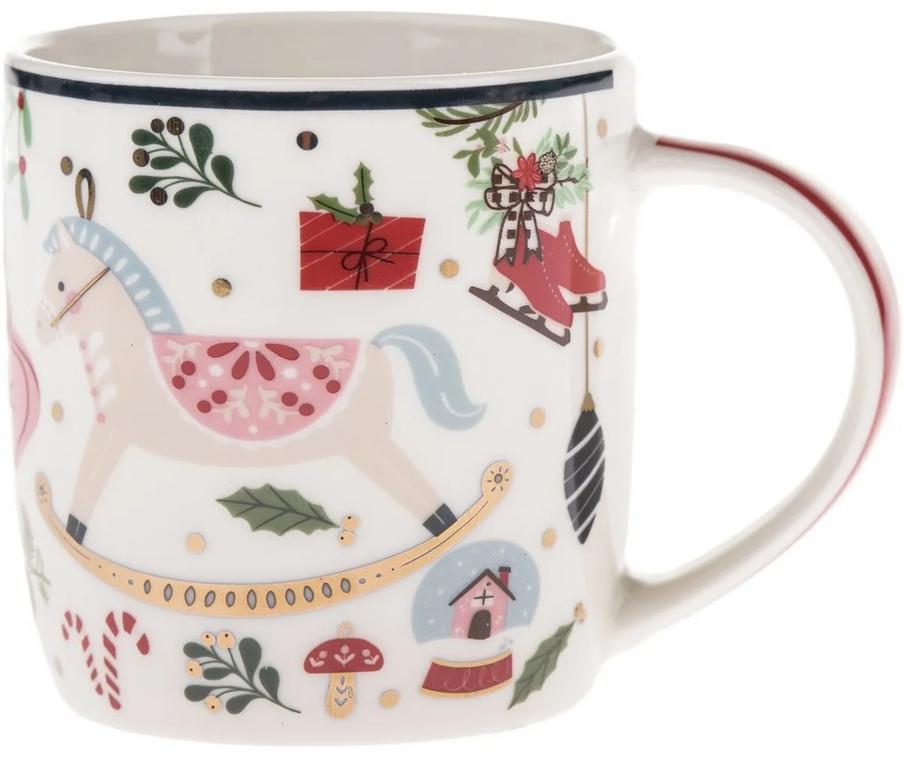 Cană de porțelan Crăciun jucăuș 350 ml