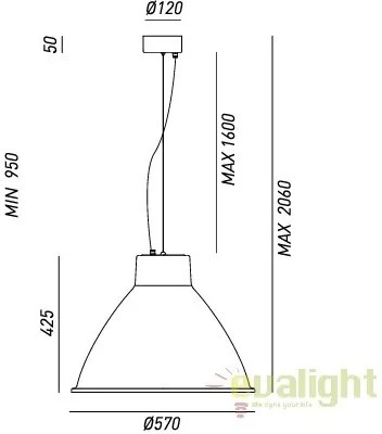 Pendul Vintage, Industrial Style diam.57cm, Loft 269.14.FF