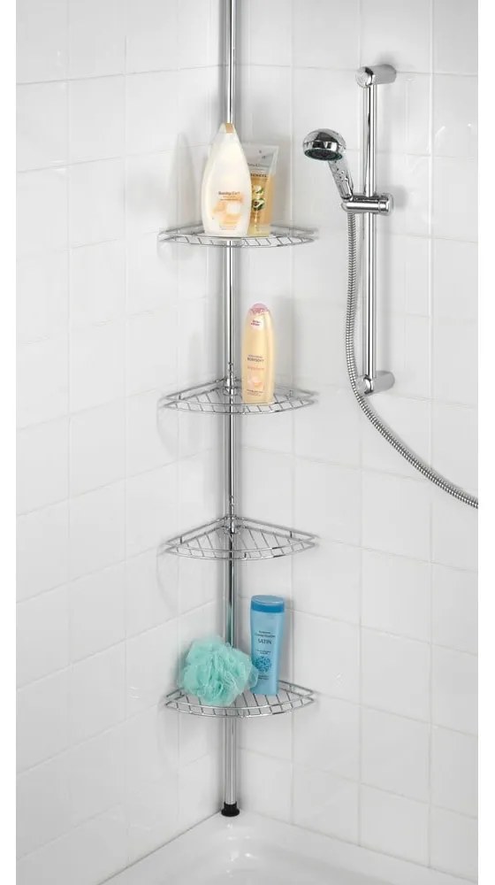 Raft pentru baie argintiu telescopic din oțel inoxidabil - Maximex