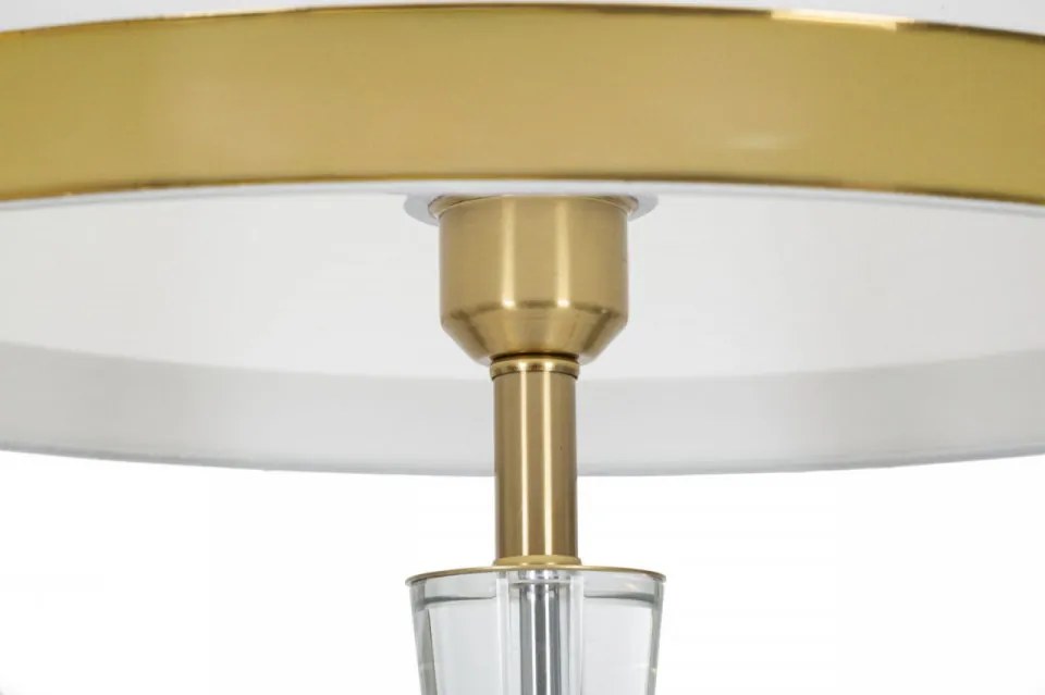 Lampadar auriu din metal si sticla, soclu E27, max 40W, Ø 40 cm, Cristal Mauro Ferreti