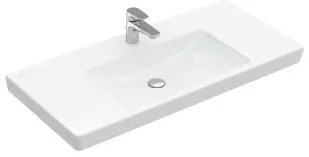 Set mobilier 95.4cm Villeroy&amp;Boch Collaro Nordic Oak, cu lavoar Subway 2.0 si oglinda 100cm, C011L0VJ+7175A101+A3101000