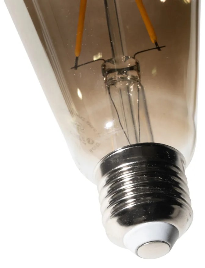 Set 5 becuri E27 dimbare LED lamp ST64 smoke 2W 200 lm 2700K