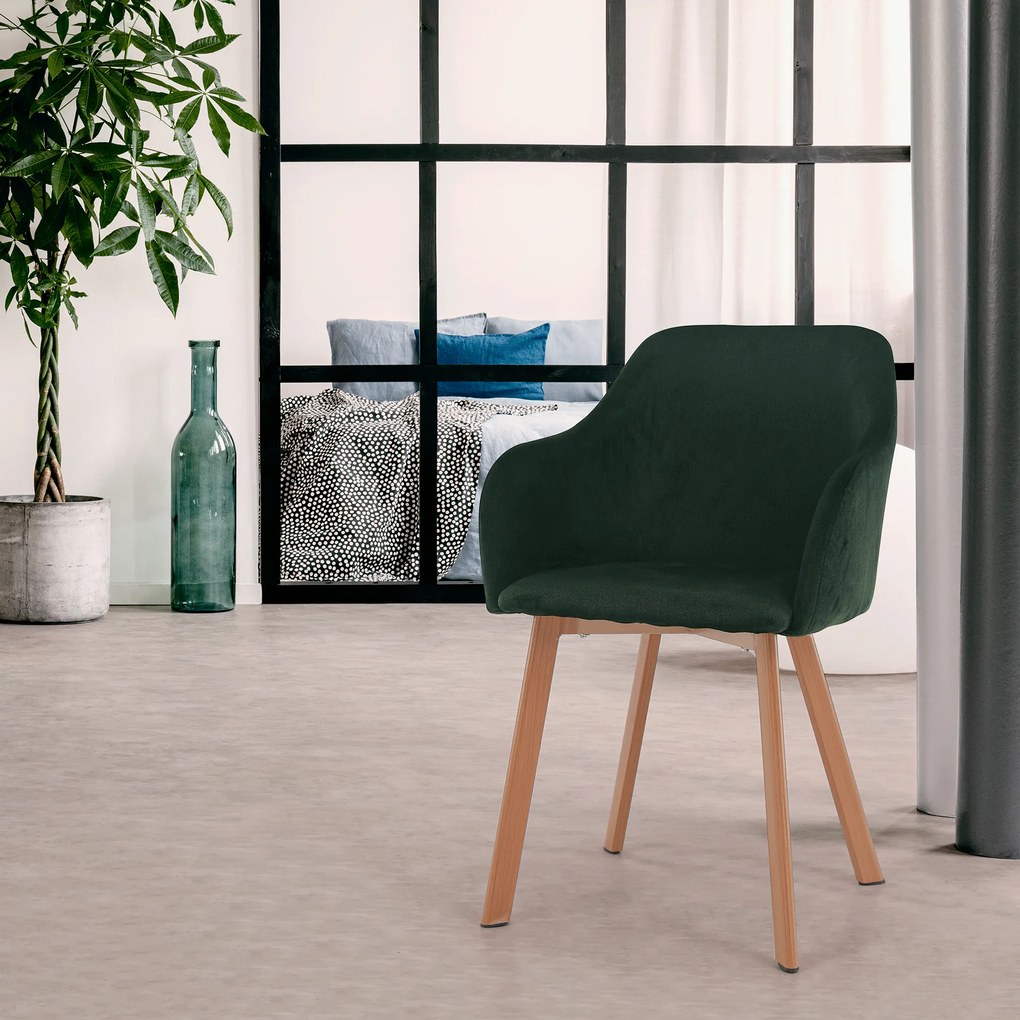 Zondo Scaun de sufragerie Talira (verde + fag). 809575