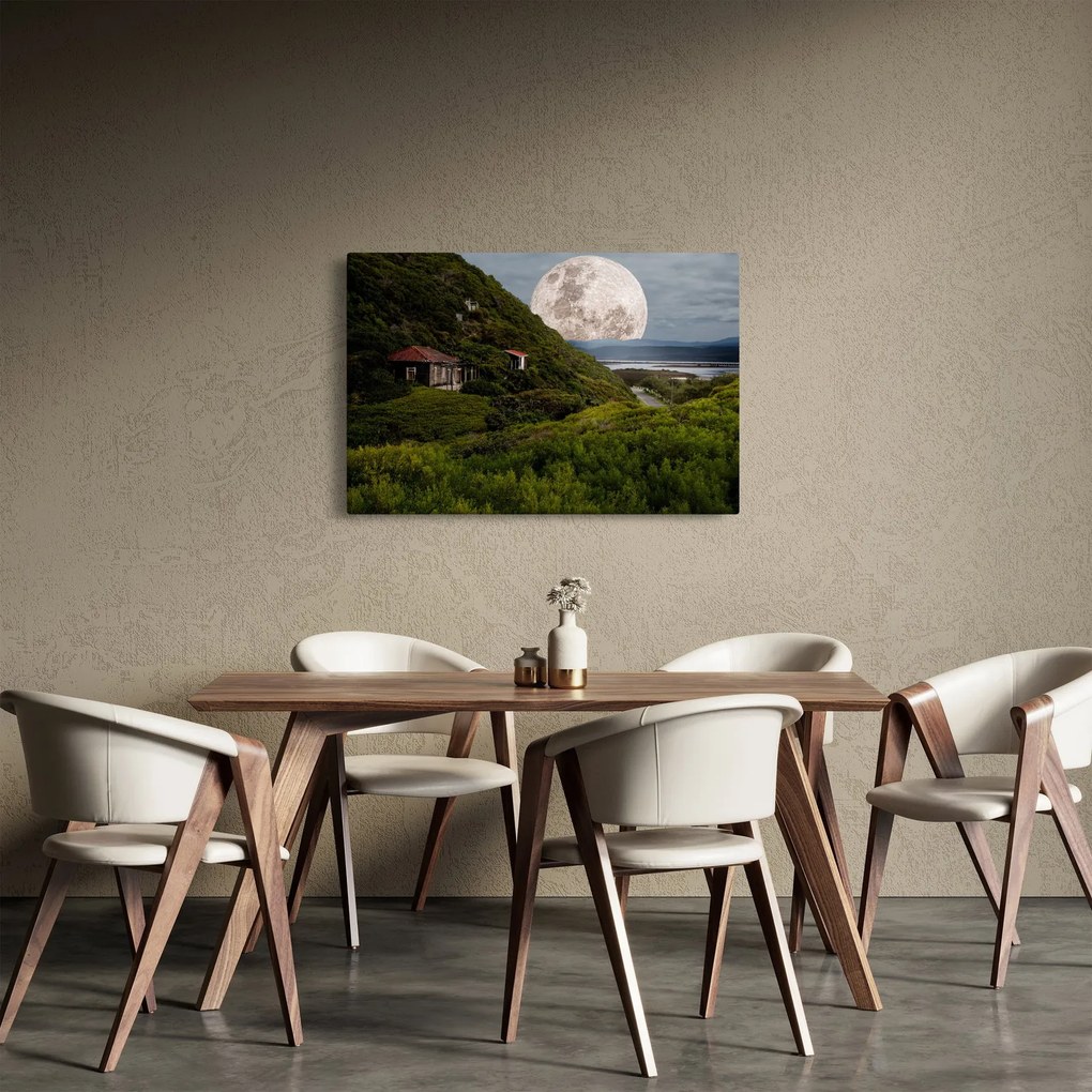 Tablou - peisaj cu luna (90x60 cm)