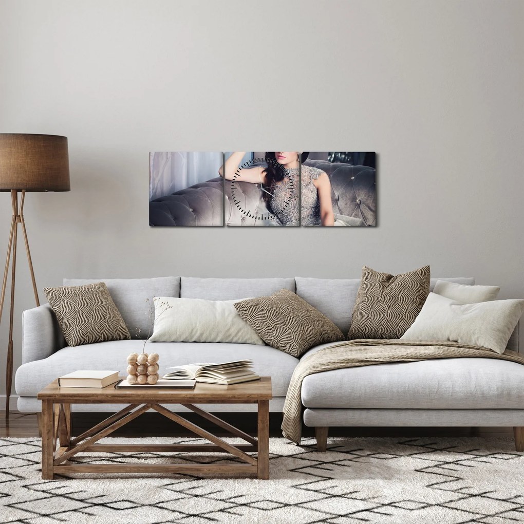 Tablou - Glamour (cu ceas) (90x30 cm)