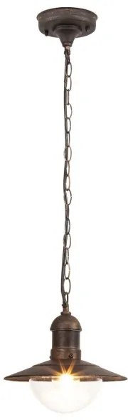 Brilagi - Lampă suspendată de exterior MOLDE 1xE27/60W IP44 bronz/patină