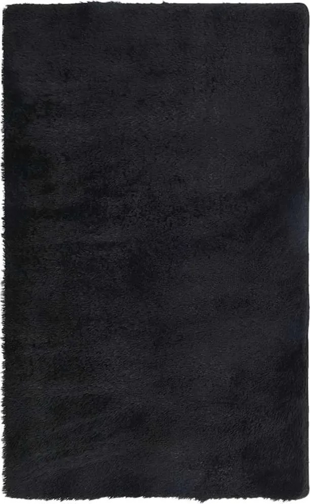 vidaXL Covor shaggy cu pom înalt, NAVARRA, negru, 80x150 cm, poliester