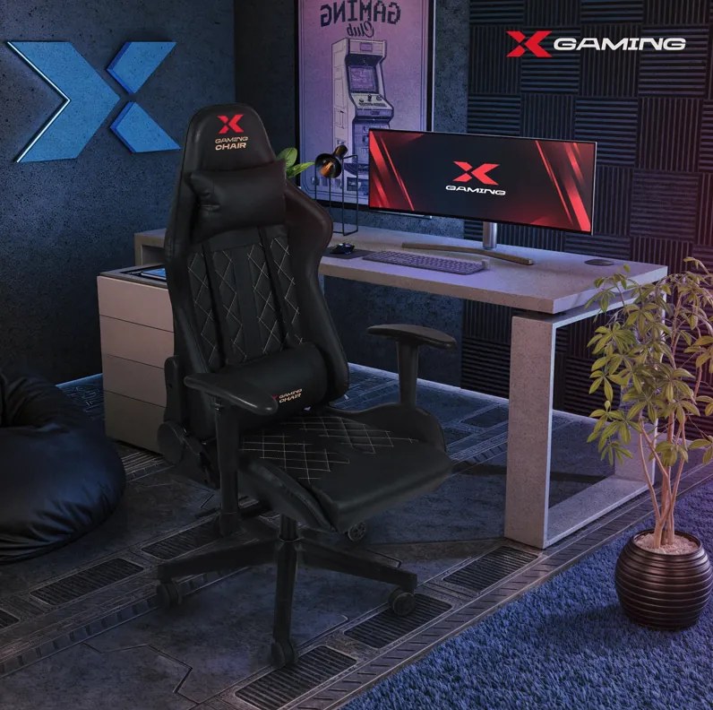 Scaun de gaming Xgaming Xcom2 negru - auriu