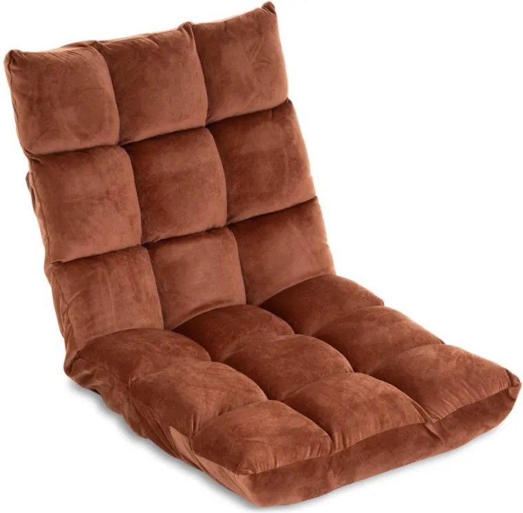 Fotoliu de podea extensibil, 60 x 52 x 53 cm, maro.