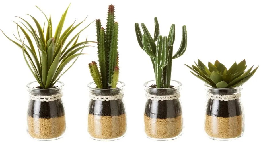 Plante artificiale 4 buc. (înălțime 18 cm) Cactus – Casa Selección