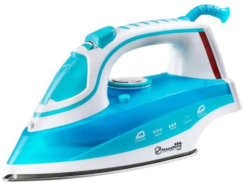 Fier de calcat Hausberg HB-7831BL, talpa inox, 2200 W, bleu