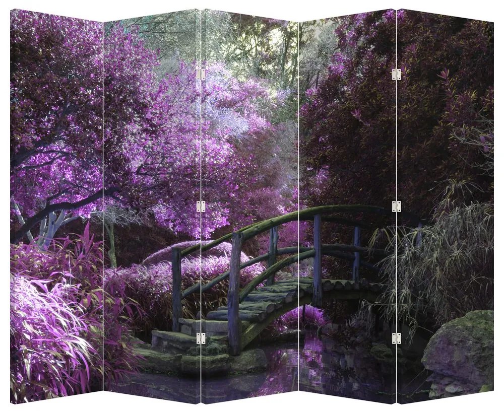 Paravan - Copaci violeți (210x170 cm)