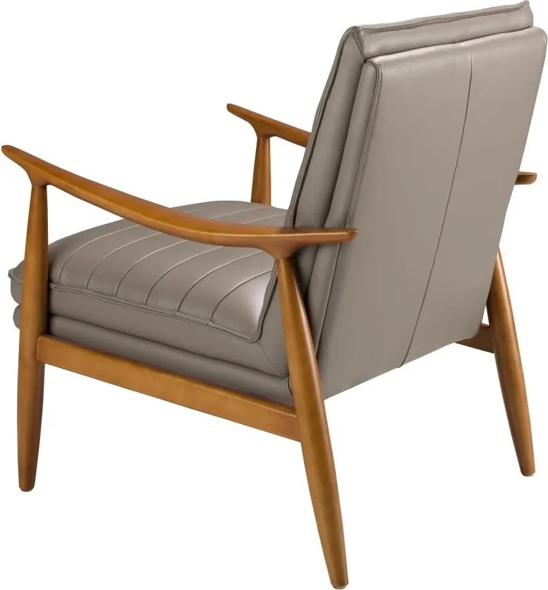 Fotoliu design LUX cu tapiterie din piele Dark grey