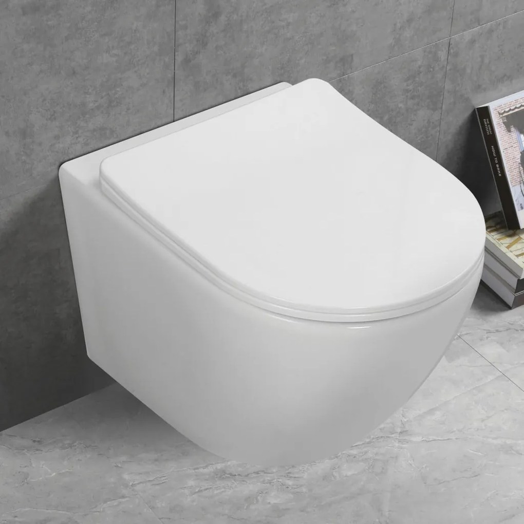 Toaletă Kasos fără ramă, montată pe perete