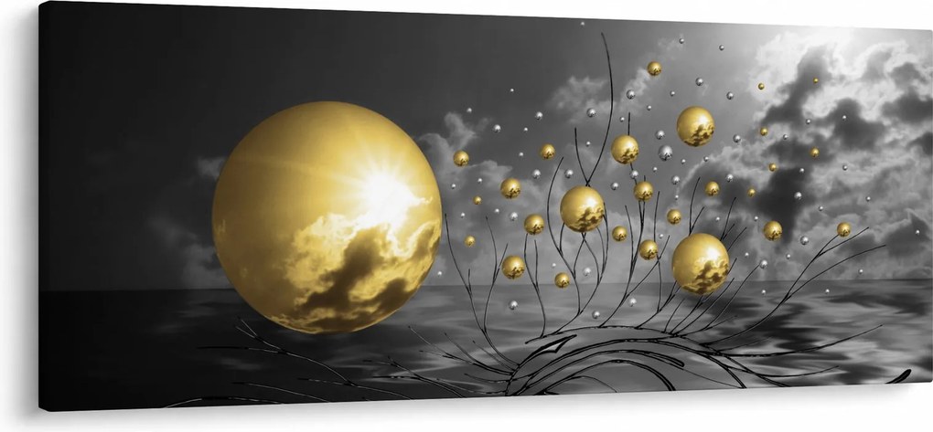Tabloul bilelor în ocru (120x50 cm)