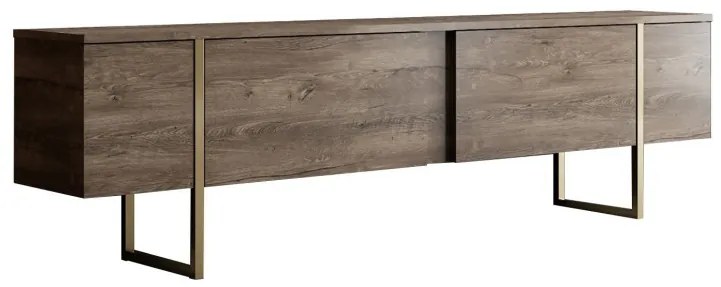 Set de mobilier pentru living Luxe, Nuc- Auriu