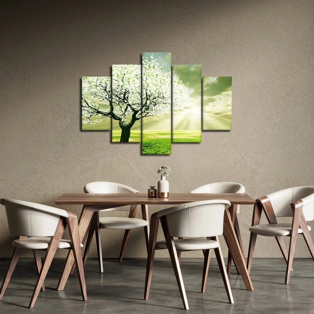 Tablou cu copaci pe luncă (150x105 cm)
