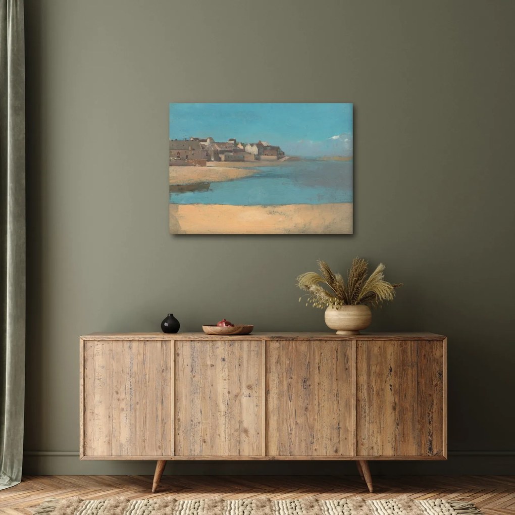 Tablou - Odilon Redon, Village by the Sea in Brittany, reproducere (70x50 cm)