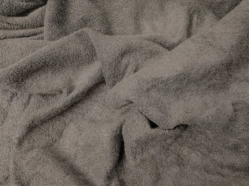 Cearsaf elastic fleece MOLTON gri inchis 180 x 200 cm