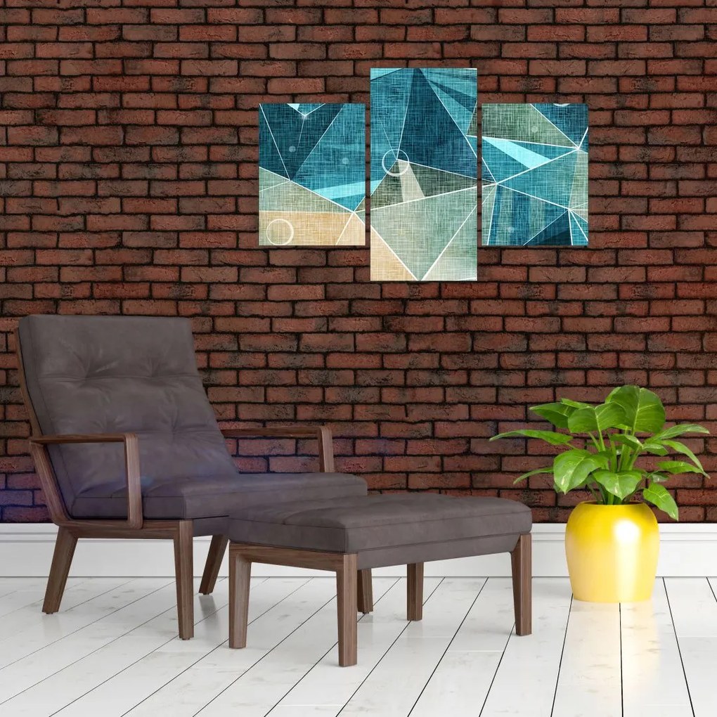 Tablou - Abstract turcoaz (90x60 cm)