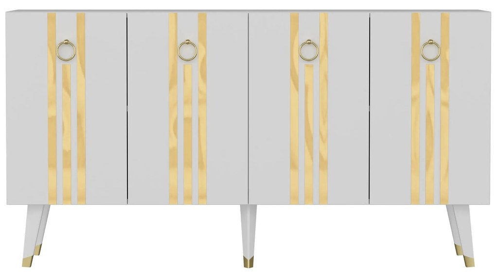 Dulap Pometu (alb + auriu) . 1093455