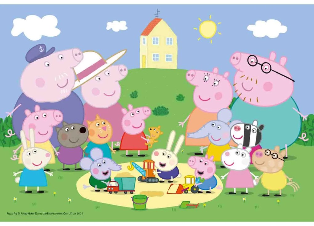 PUZZLE PEPPA PIG JOACA IN NISIP, 35 PIESE - RAVENSBURGER (RVSPC08632)