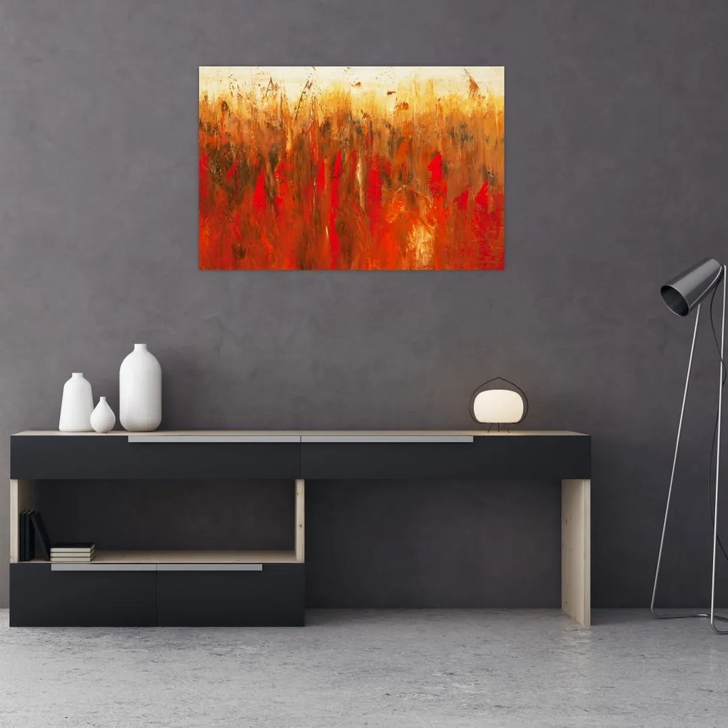 Tablou cu abstracție pictată (90x60 cm)