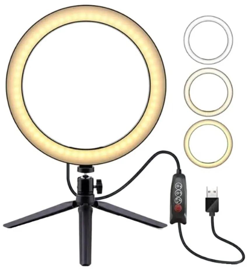 Lampa led circulara selfie ring diametru 16cm 20w