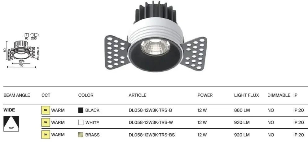 Spot LED incastrabil design tehnic Round D-11,5cm alb