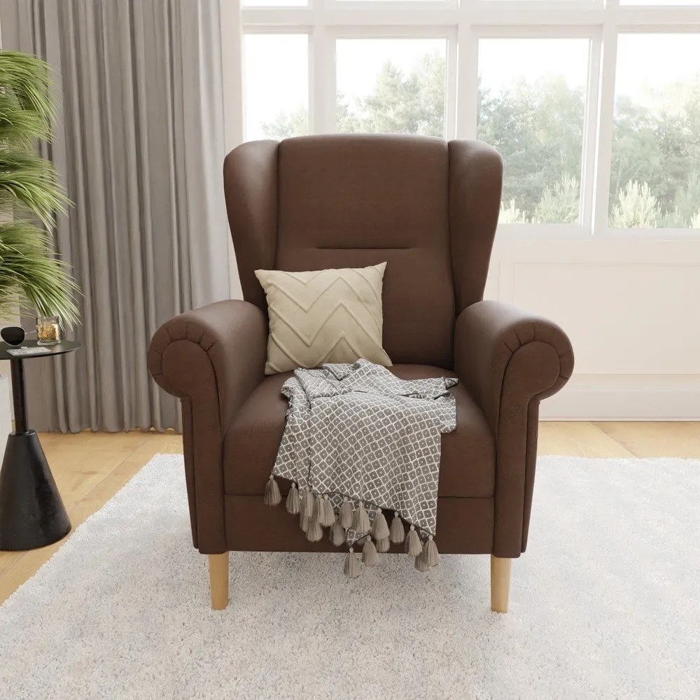 Fotoliu maro închis wing Swan – Ropez