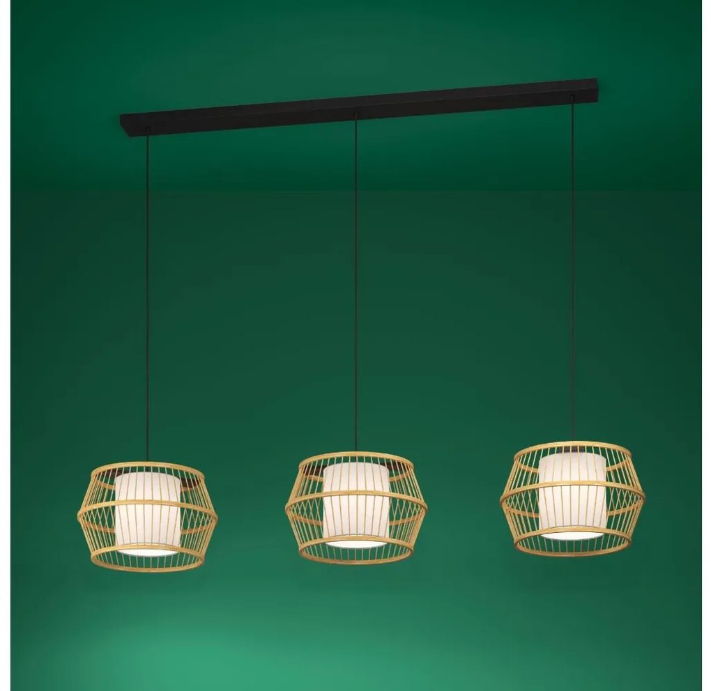 Lustră pe cablu Eglo 390234 MONTERROSO 3xE27/40W/230V maro