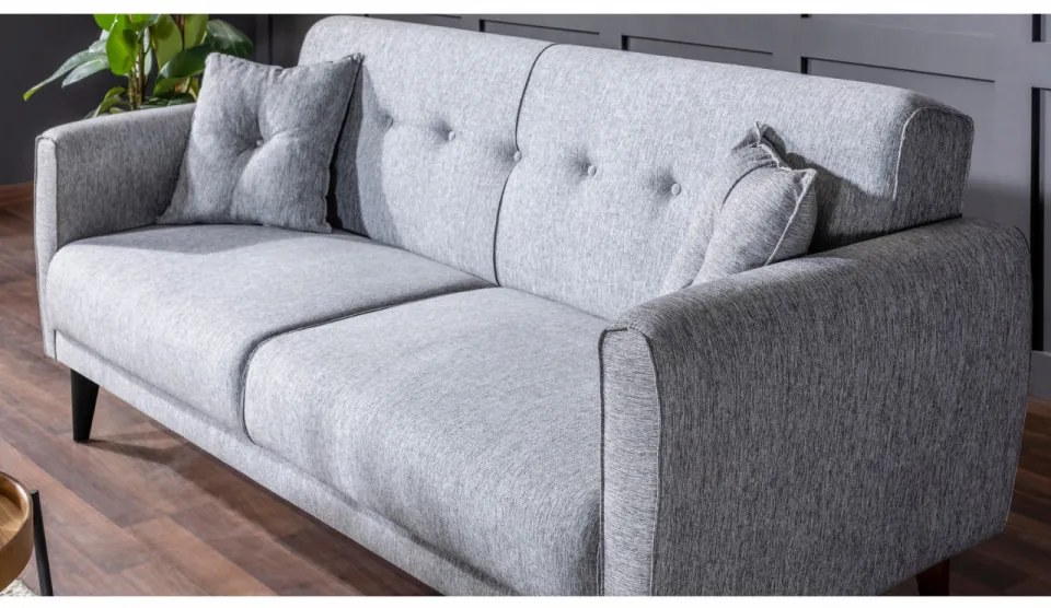 Set Canapea Extensibilă si Fotoliu Aria - S, Gri