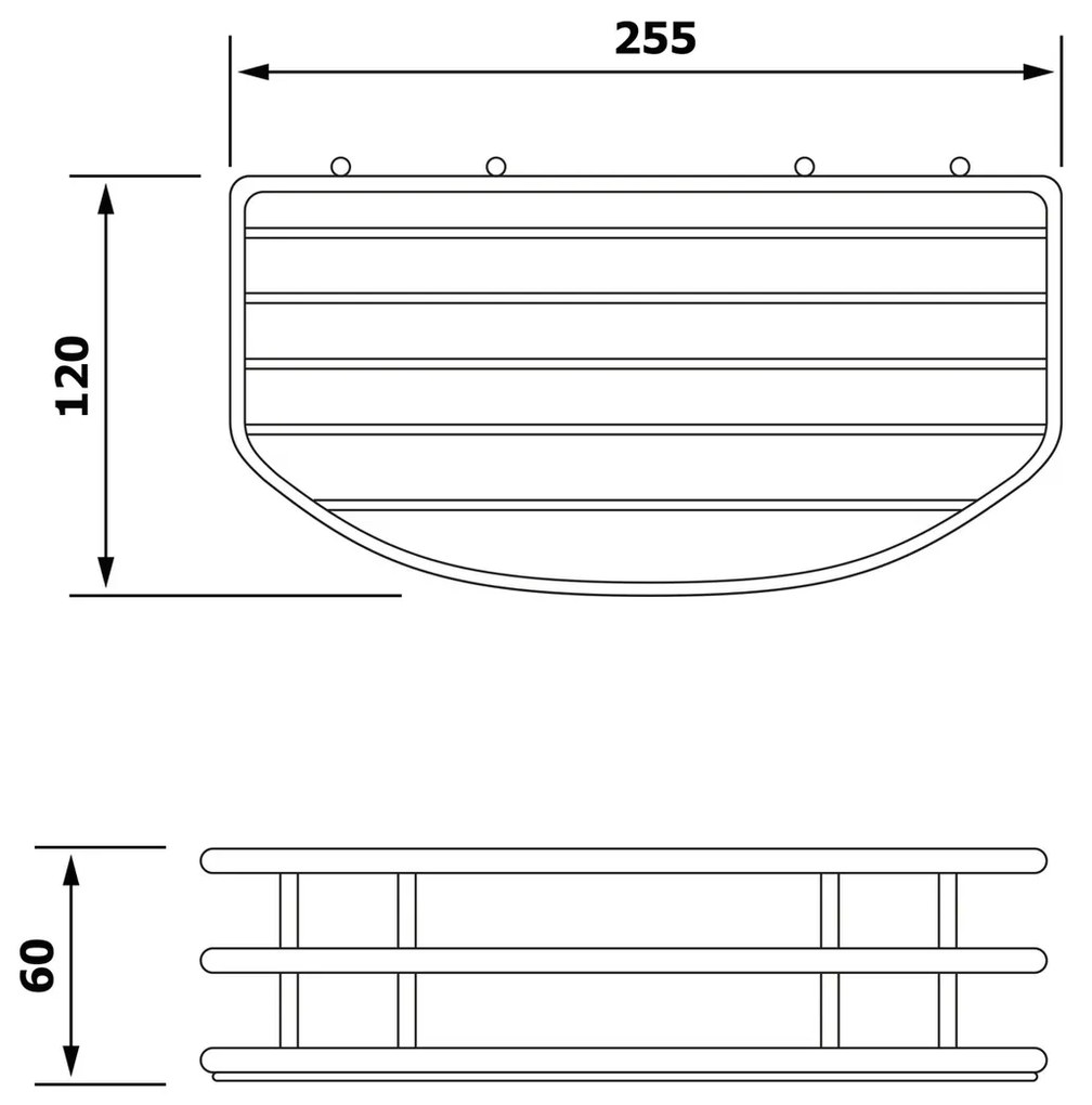 Raft de sârmă AQUALINE 37004 Chrom line,argintiu