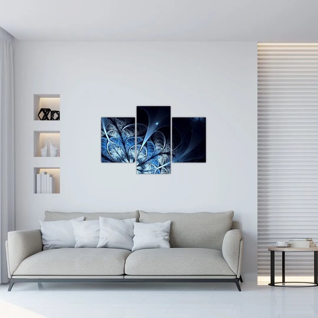 Tablou - Floare albastru închis (90x60 cm)