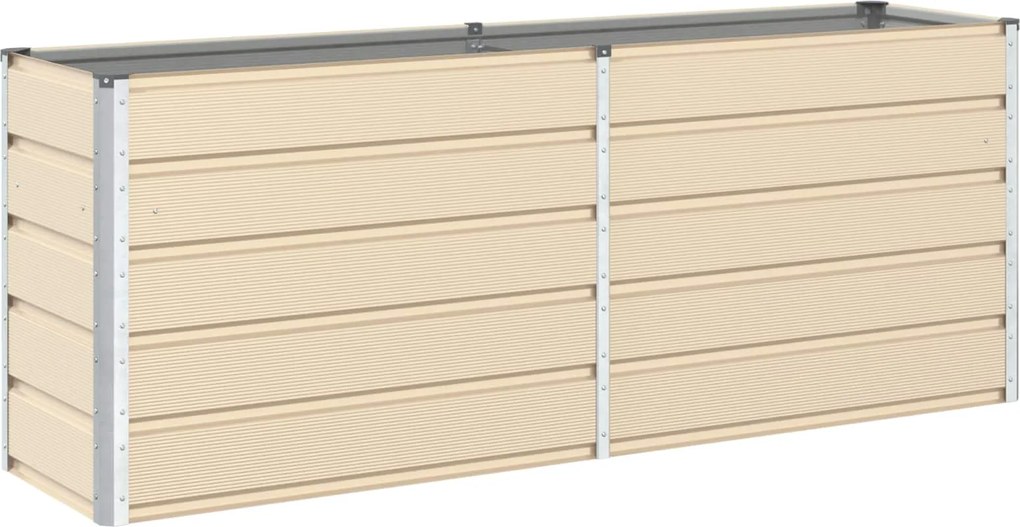 vidaXL Jardinieră Creme 480 x 50 x 45 cm Oțel Galvanizat