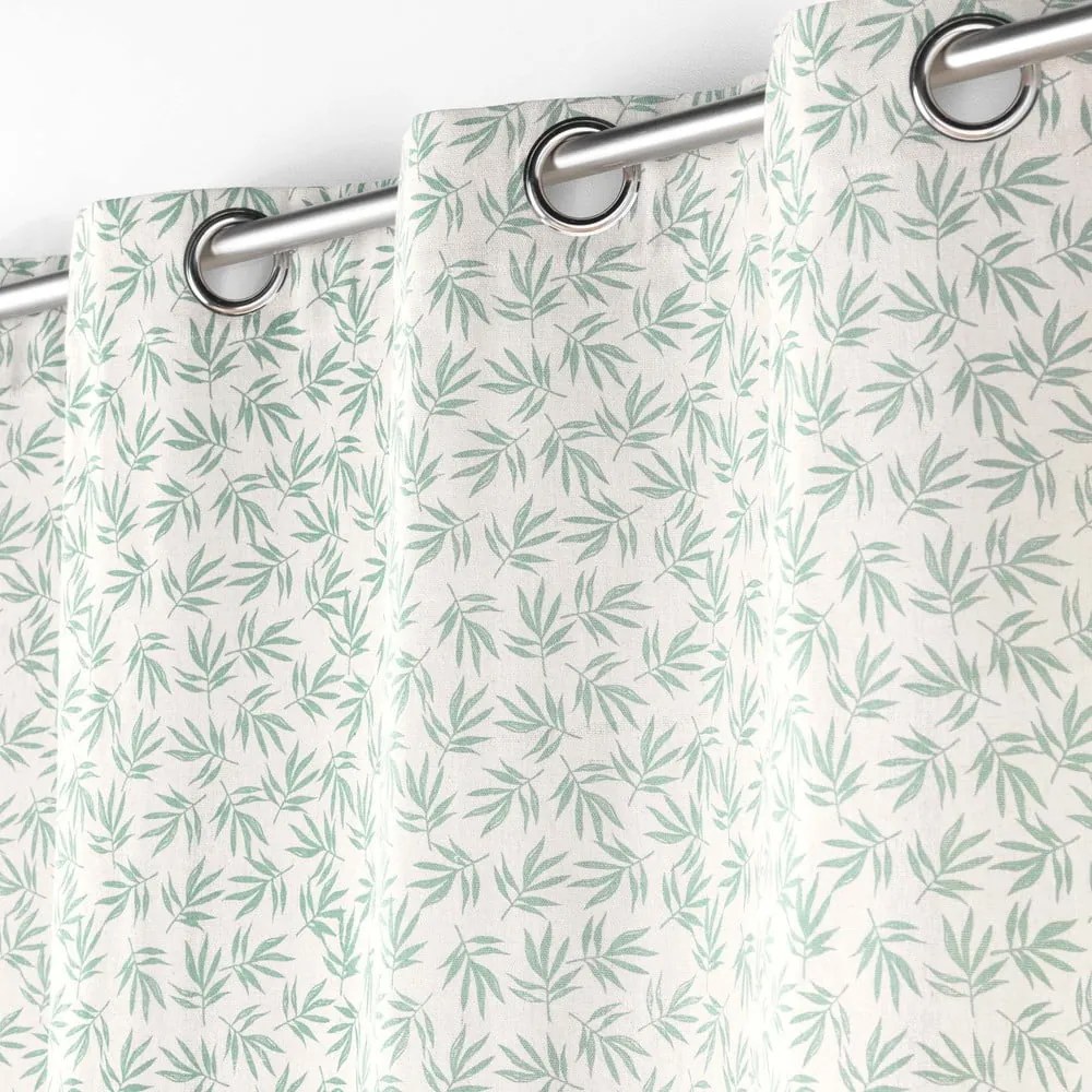 Draperie albă/verde 140x240 cm Maddy – douceur d'intérieur