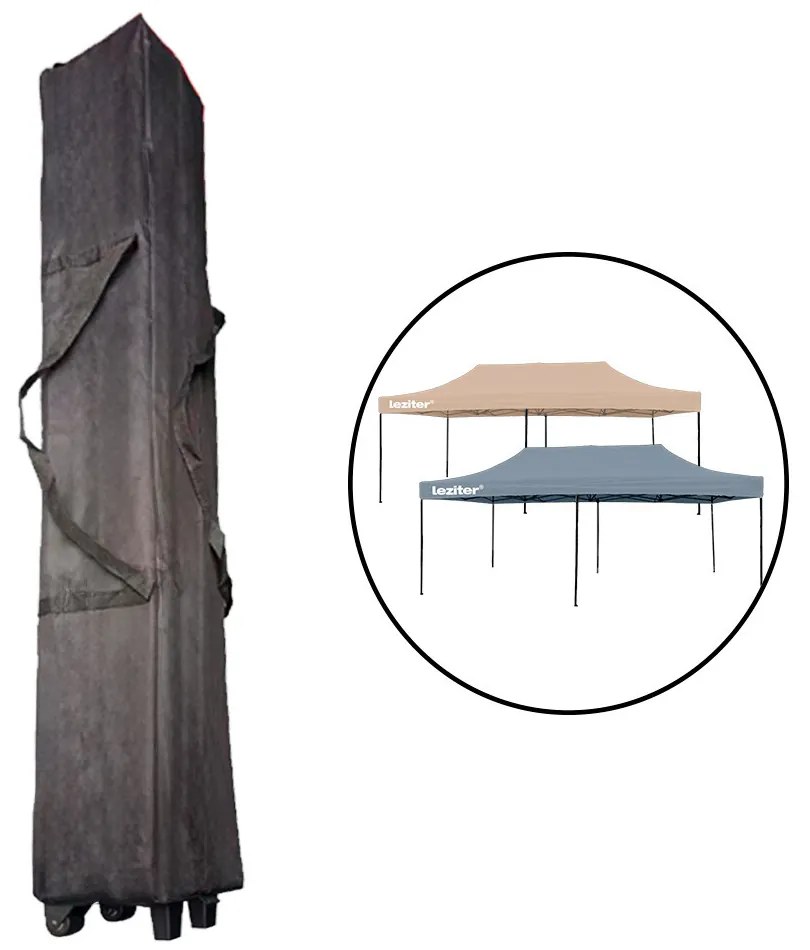 Grădină gazebo sac cu roți 3x6 m negru