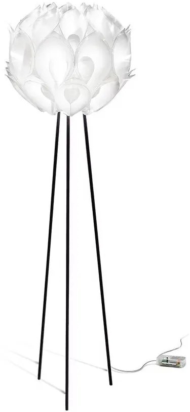 Lampadar cu trepied realizat manual Flora White