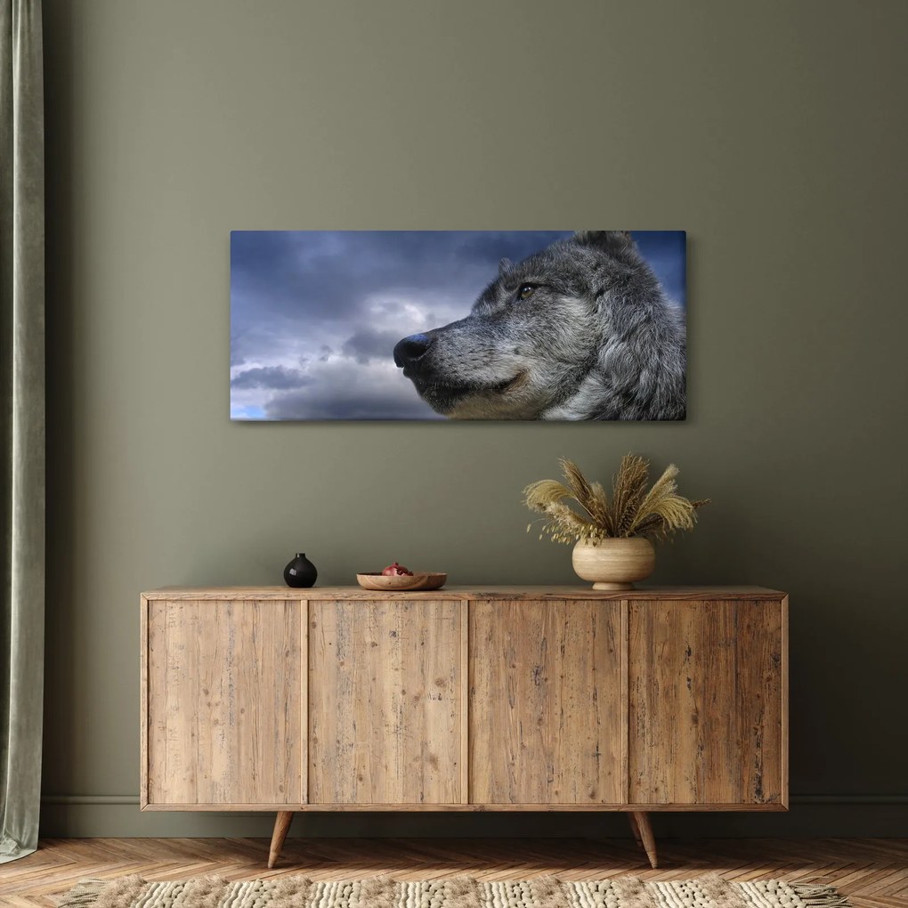Tablou - Cap de lup (120x50 cm)