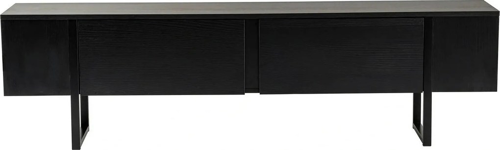 Comoda TV SERENITY, negru, PAL/metal, 180x30x50 cm