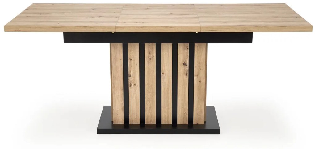 Masa extensibila Lamello stejar artizan/negru L130-180xl80xh76 cm