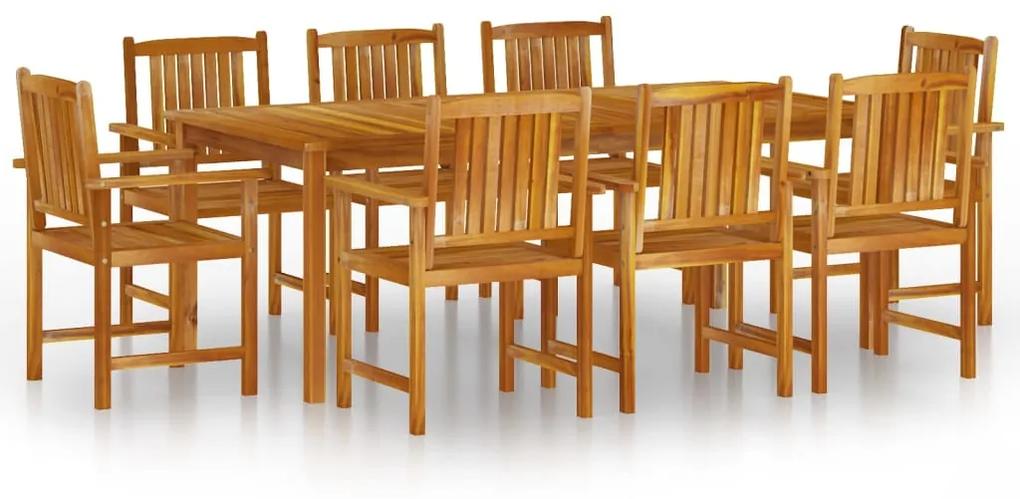 Set mobilier de gradina, 9 piese, lemn masiv de acacia 9