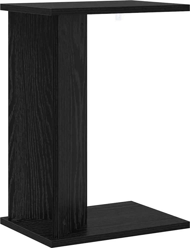 vidaXL Masă laterală Stejar Negru 35 x 25 x 50 cm Lemn compozit