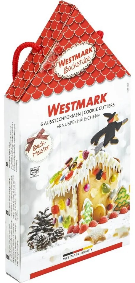 Set decupatoare de aluat de turtă dulce Westmark,căsuță, 6 buc.