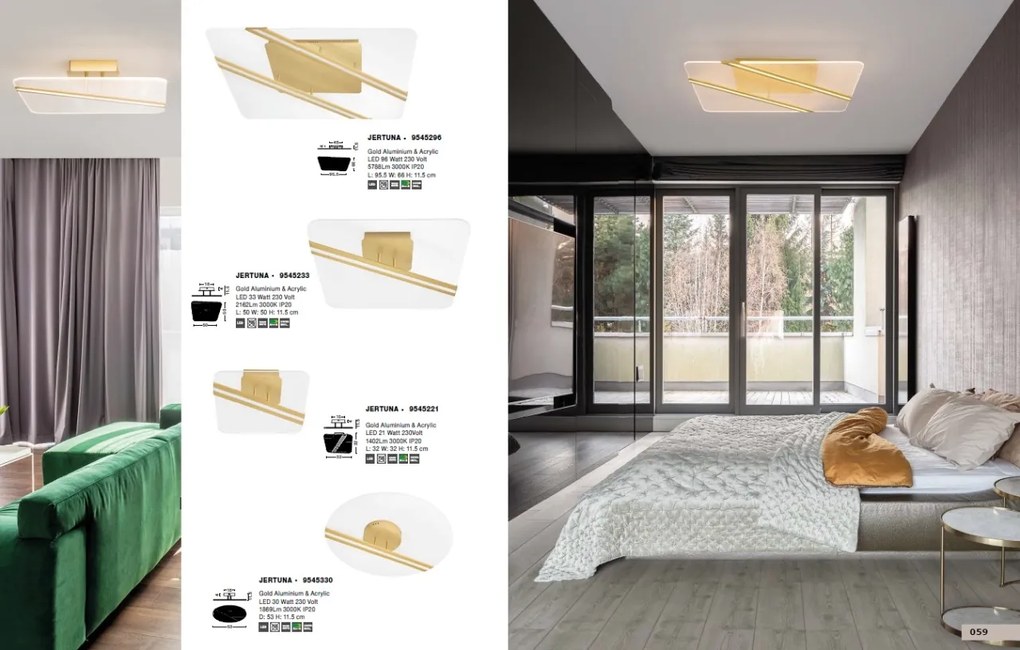 Lustra aplicata, Plafoniera LED design modern JERTUNA 50x50cm