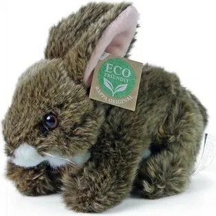 Iepure din pluș Rappa, maro, 17 cm