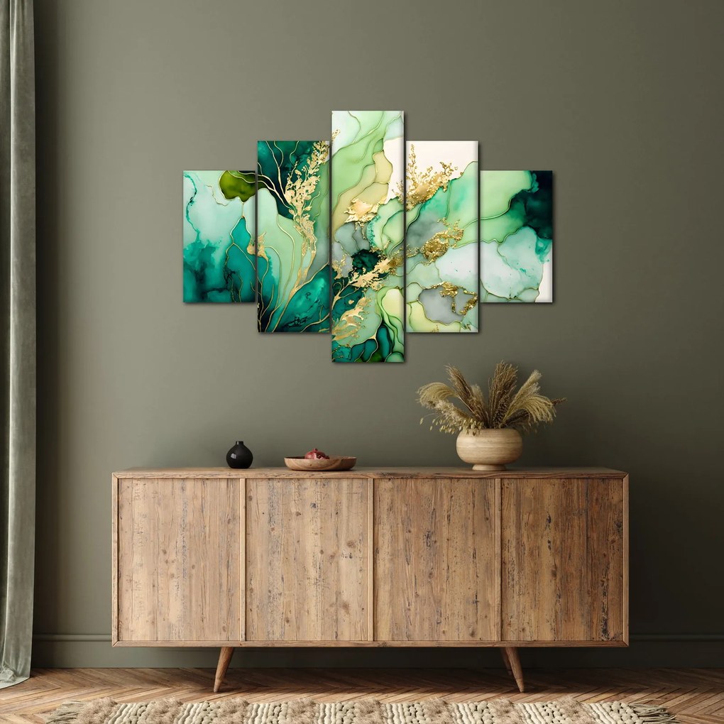Tablou - Abstractizare verde (150x105 cm)