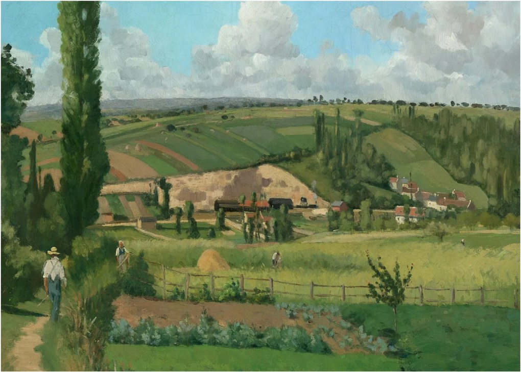 Tablou - Camille Pissarro, Landscape at Les Pâtis, Pontoise, reproducere (70x50 cm)
